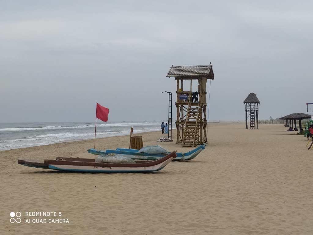 Eden beach Pondicherry watch tower